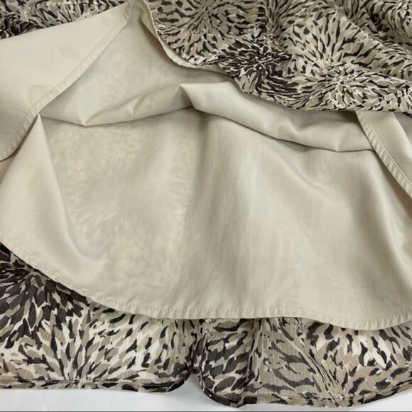 Geoffrey Beene Brown Tan Sheer Pleated Office to Date Night Skirt NWOT Size 2 - Picture 6 of 9